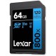 LEXAR 64GB PROFESSIONAL 800X PRO SDXC UHS-I CARDS,  UP TO 150MB/S READ, C10 V30 U3